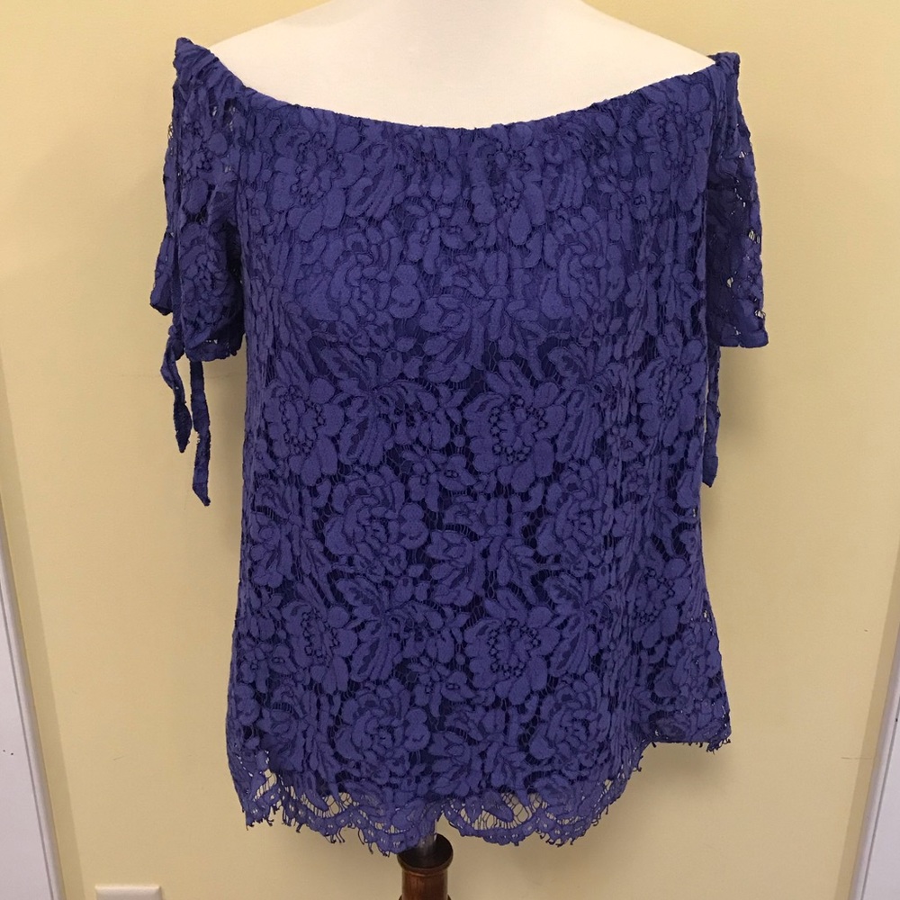 Lace off the shoulder top